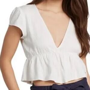 ROXY Babydoll Crop Top Size Large NWT